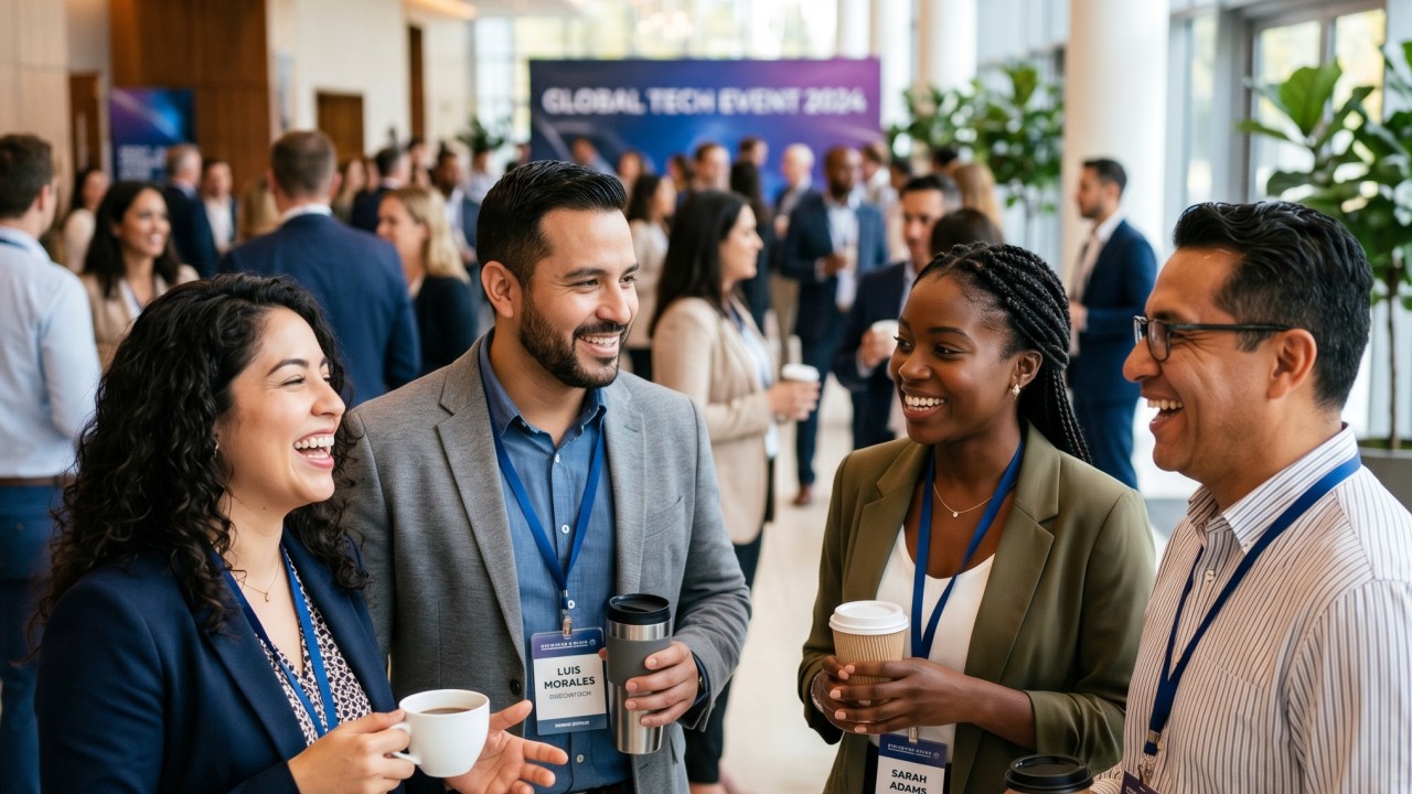 Fornecedores em evento corporativo